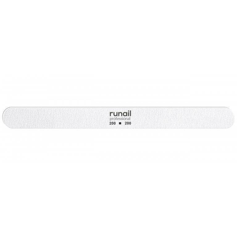 Пилка RuNail "закруглённая белая " 200/200 (4722)