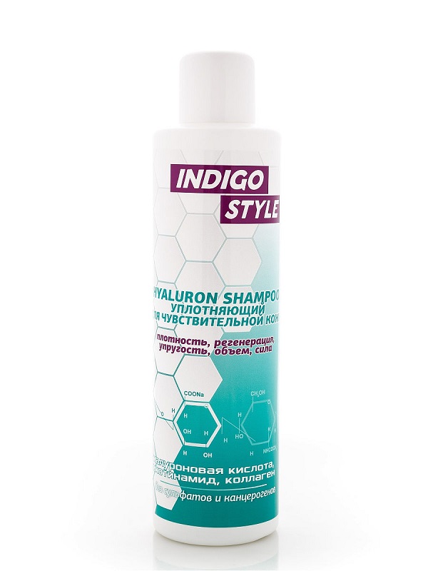 INDIGO HYALURON Уплотняющий Шампунь для чувствительной кожи головы 200 мл (Sh11257)