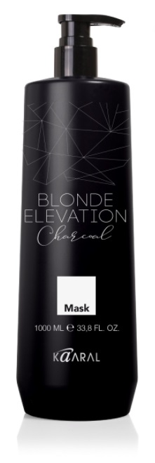 Kaaral BLONDE ELEVATION Маска Черная угольная тонирующая для волос 1000 мл (ВЕ1085)