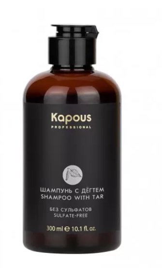 Kapous Professional Деготь Шампунь бессульфатный для волос 300 мл (Арт.2833)