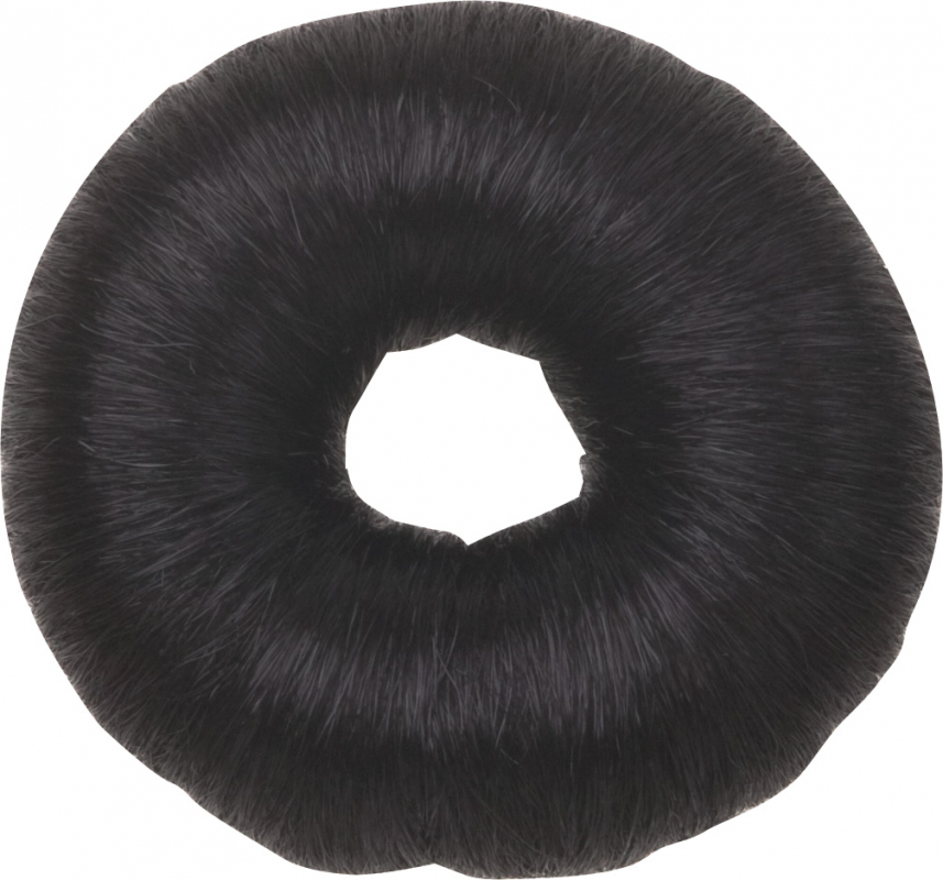 Валик Dewal круглый черный из искусственного волоса (НО-5115 Black)