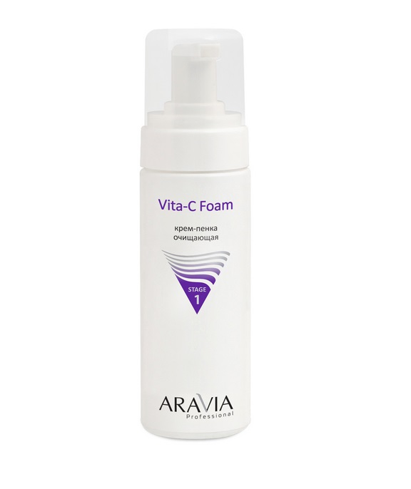 Aravia Professional Пенка-Крем очищающая Vita-C Foaming 160 мл (6100)