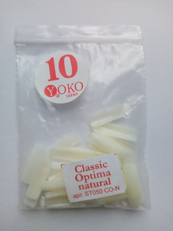 Типсы YOKO Classic optima natural №10 (50шт/пакет) ST050 CO-N-10