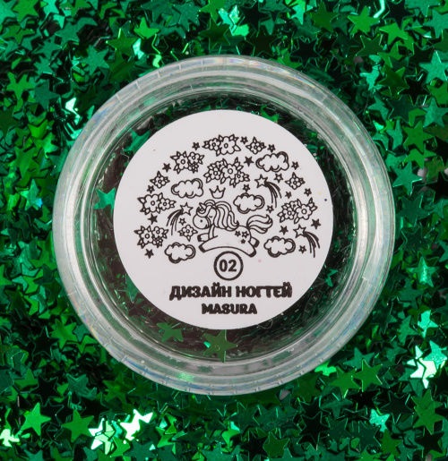 Masura Блестки для дизайна 2гр (980-02) Звезды Зеленой Галактики