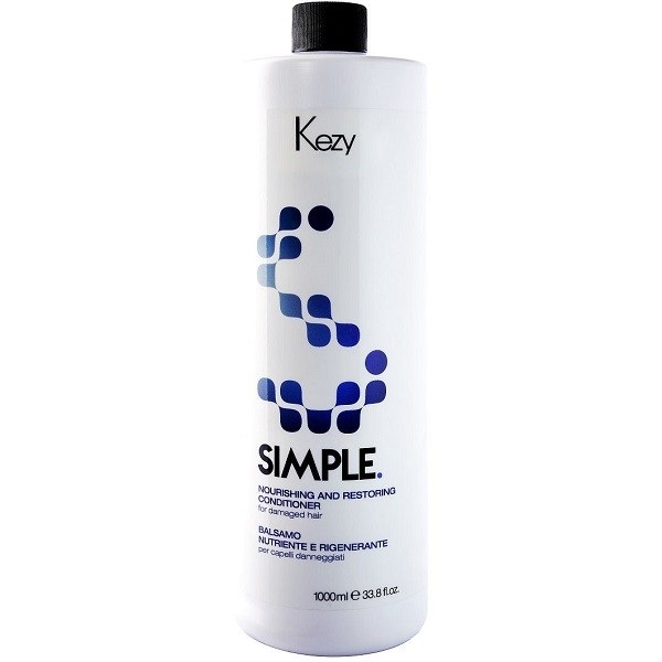 Kezy SIMPLE Восстановление Бальзам питательный для поврежденных волос 1000 мл (92003/92103)