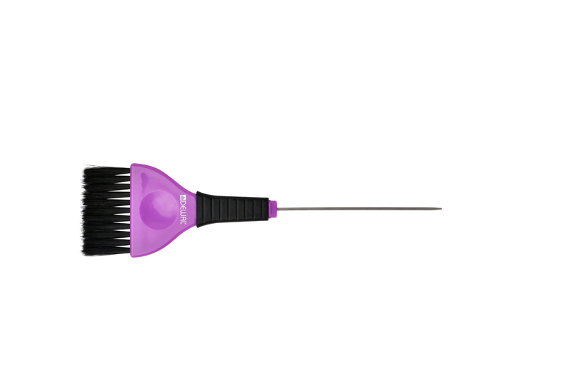Кисть Dewal для окраски широкая (JB-002) со спицей, черная с фиолетовым, с черной прямой щетиной