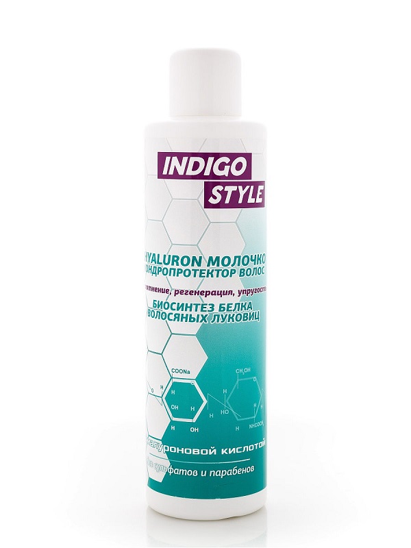 INDIGO HYALURON Хондропротектор Молочко для волос (биосинтез волос.фоликулов) 200 мл (Sh11278)
