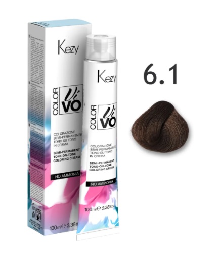Kezy Color Vivo NO AMMONIA Крем-краска 6.1 (100 мл)