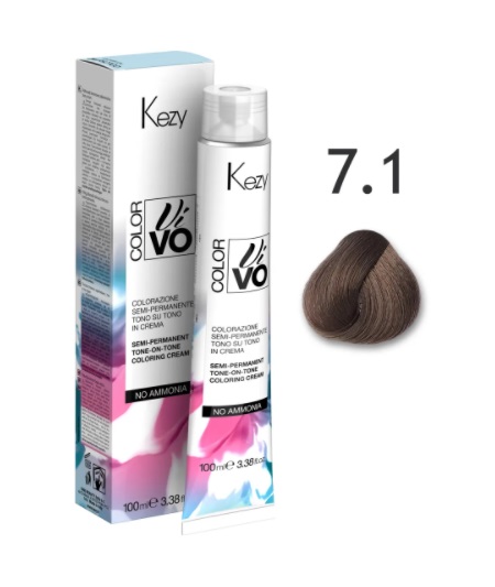 Kezy Color Vivo NO AMMONIA Крем-краска 7.1 (100 мл)
