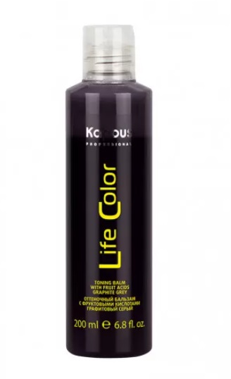 Kapous Professional "Life color" Оттеночный бальзам для волос "ГРАФИТОВЫЙ серый" 200 мл (Арт.2819)