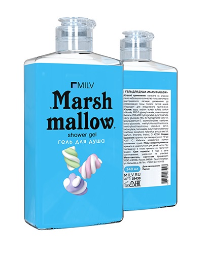 MILV  ГЕЛЬ для душа "Marshmallow" 340 мл (18438)