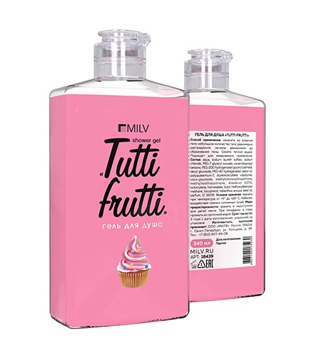 MILV  ГЕЛЬ для душа "Tutti Frutti" 340 мл (18439)