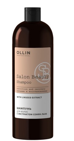 OLLIN SALON BEAUTY Восстановление Шампунь с маслом семян льна 1000 мл (773199)