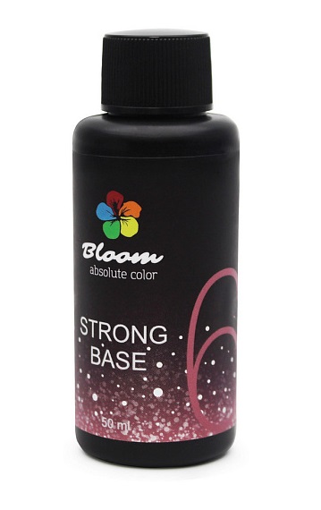 Bloom  БАЗА СТРОНГ жесткая (оттенок 6) Холодно розовый с блестками (50 мл)