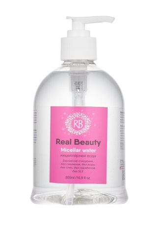 Gel*off  Мицеллярная вода для снятия макияжа 500 мл "Reale Beauty" с дозатором