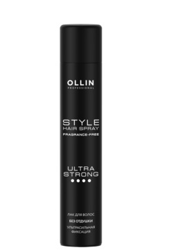 OLLIN Style Лак для волос ультрасильной фикс. 400 мл (971274) без отдушки