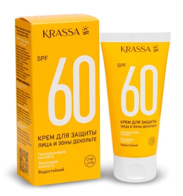 KRASSA SUN Крем SPF 60 для защиты лица и зоны декольте (50 мл) 41252