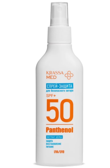 KRASSA MED PANTHENOL Спрей-защита SPF 50+ для безопасного загара 150 мл (42693)