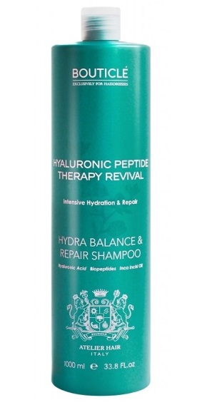 BOUTICLE ATELIER HYALURONIC PEPTIDE Шампунь увлажняющий для очень сухих волос 1000 мл (1396)