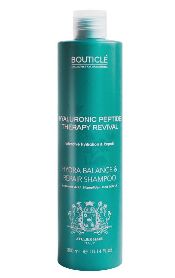 BOUTICLE ATELIER HYALURONIC PEPTIDE Шампунь увлажняющий для очень сухих волос 300 мл (1389)