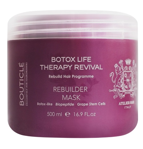 BOUTICLE ATELIER BOTOX LIFE Маска для химически поврежденных волос 500 мл (1365)