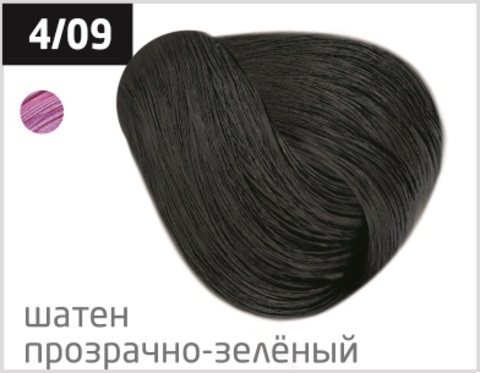 OLLIN PERFORMANCE 4/09 шатен прозрачно-зеленый 60 мл Перманентная крем-краска для волос