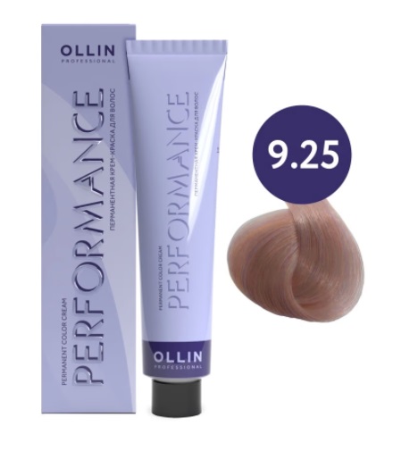 OLLIN PERFORMANCE 9/25 блондин фиолетово-махагоновый 60 мл Перманентная крем-краска для волос