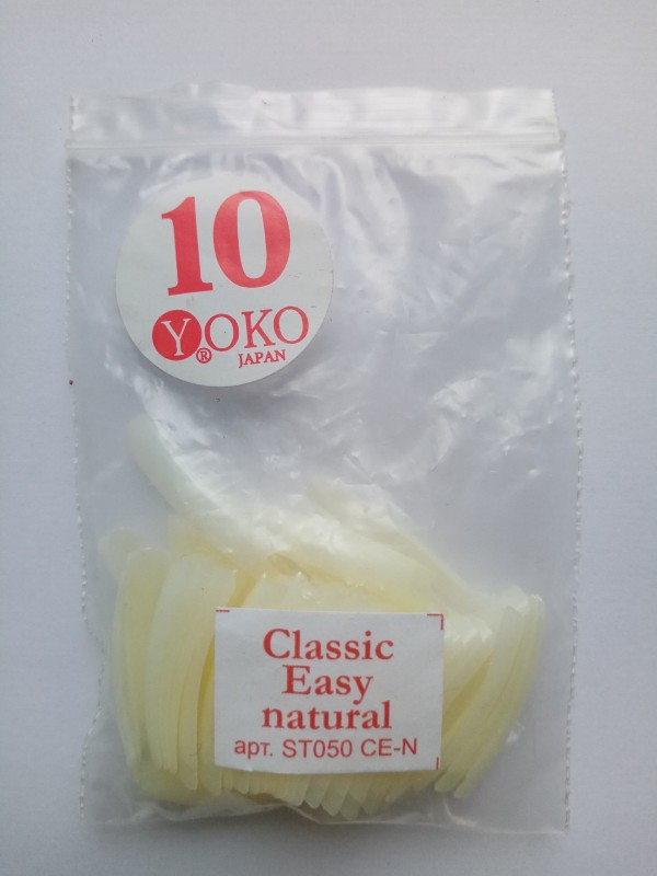 Типсы YOKO Classic easy natural №10 (50шт/пакет) ST050 CE-N-10