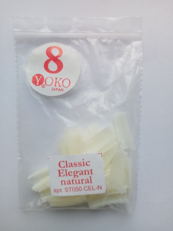 Типсы YOKO Classic elegant natural №08 (50шт/пакет) ST050 CEL-N-08