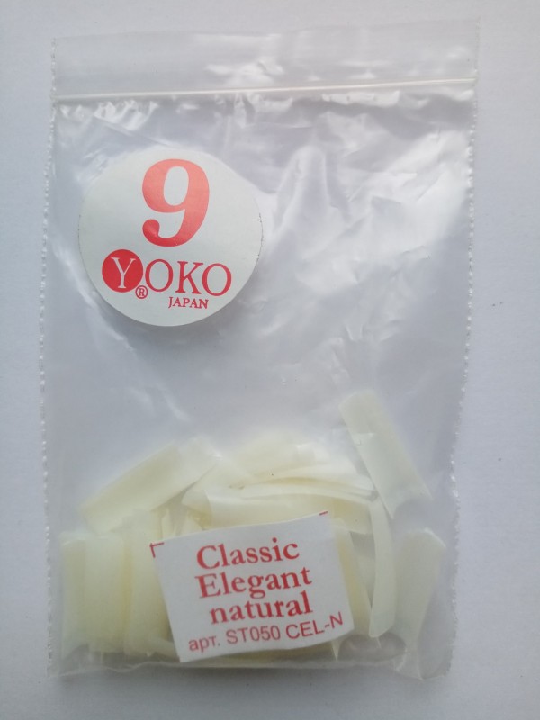 Типсы YOKO Classic elegant natural №09 (50шт/пакет) ST050 CEL-N-09