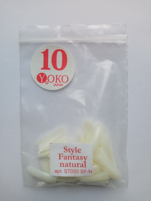 Типсы YOKO Style fantasy natural №10 (50шт/пакет) ST050 SF-N-10