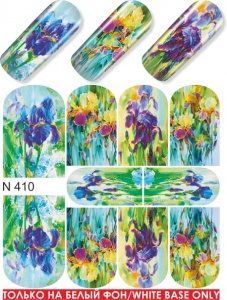 Наклейки водные N 410 Цветы