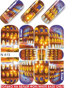 Наклейки водные N 413 Рим
