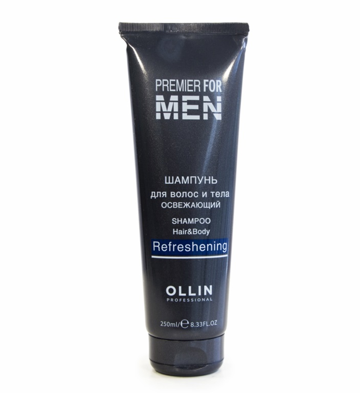 OLLIN Premier for Men Шампунь для волос и тела освежающий 250 мл (725485)