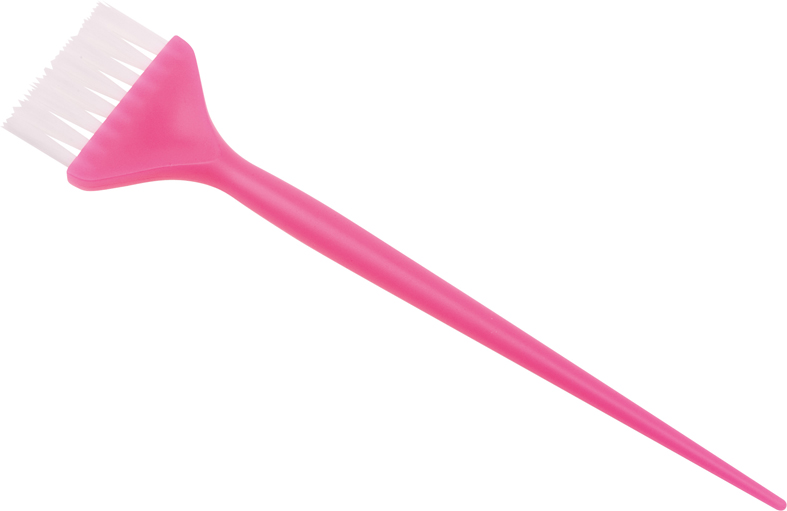 Кисть Dewal для окраски узкая (JPP048-1pink) розовая с белой щетиной