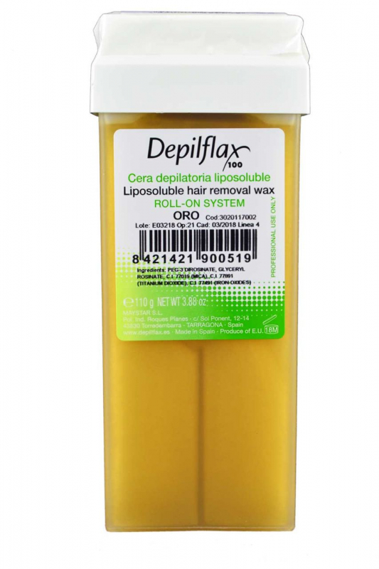Depilflax Воск в картридже 110 гр Золотой Gold средней плотности
