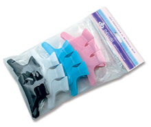 Зажим Dewal (CL2202) цветной пластмассовый "Бабочка " 8 см за 1 шт. (12шт/в упаковке)